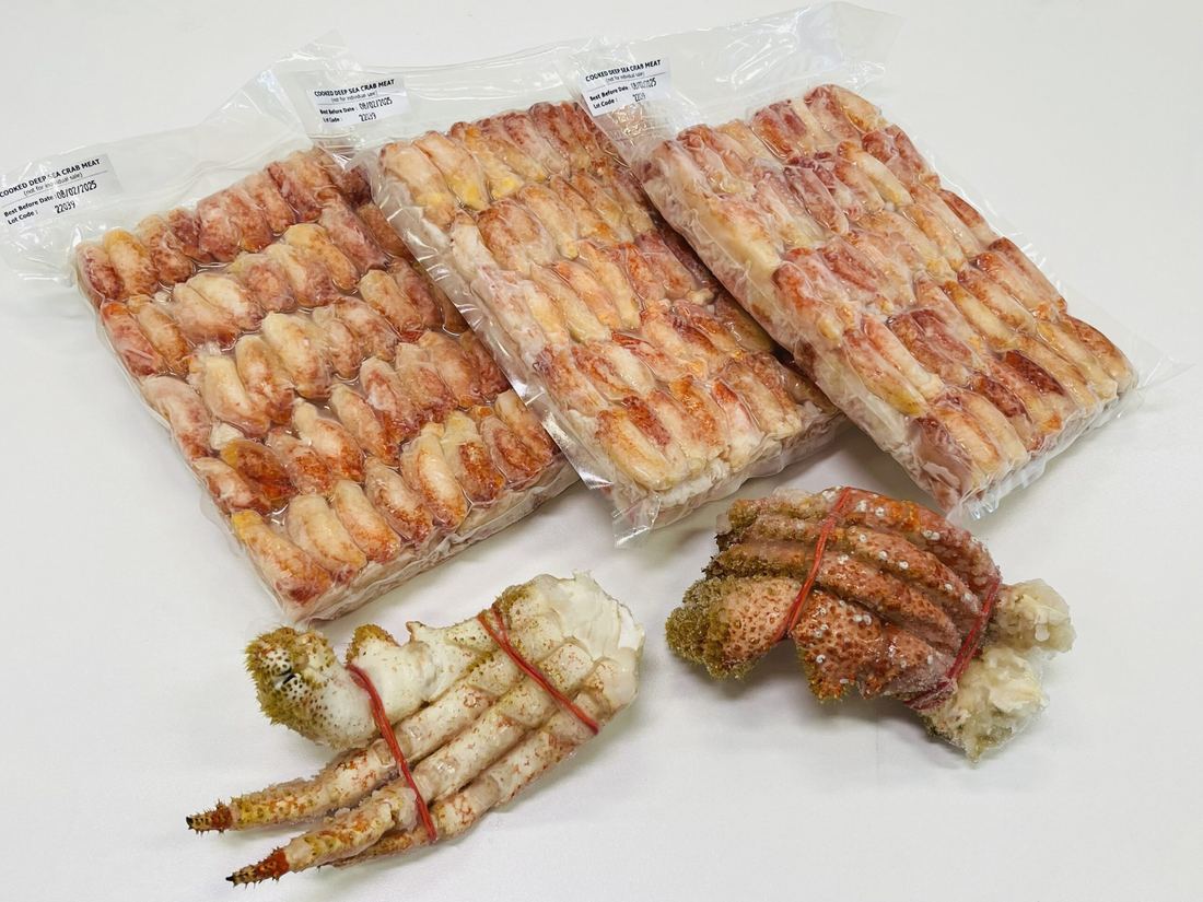 熟冻雪蟹肉与蟹腿产品系列展示